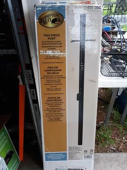 Lamppost new in box with 110 plug and Dusk Till Dawn sensor