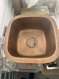 New Hammered copper sink