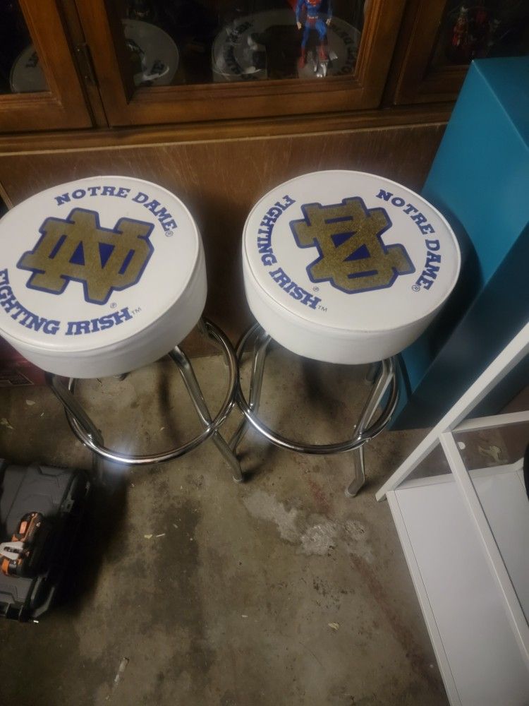 Vintage 1990s Notre Dame Barstools