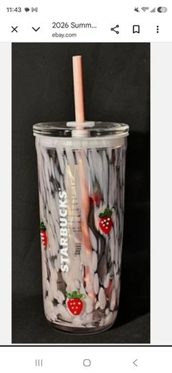 Starbucks glass 2026 🍓 limited edition  💕