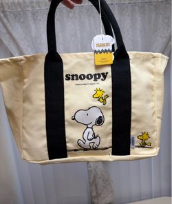 Penuts snoopy small tote bag book bag