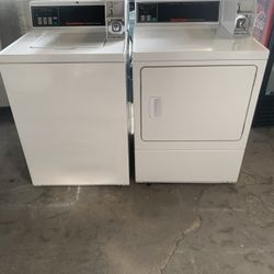 Washer And Dryer Electric Commercial Speed Queen Good Condition 90 Days Warranty Lavadora Y Secadora Electrica Comercial Speed Queen Buenas Condicione