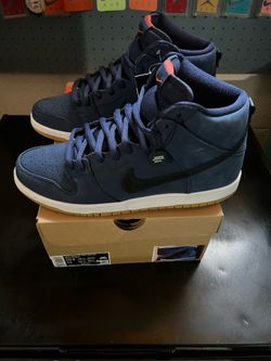 Dunk sb high orange label midnight navy/black-gum size 10.5