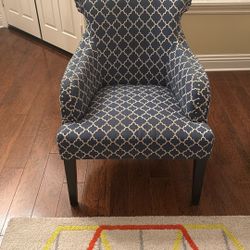 Blue Patterned Armchair