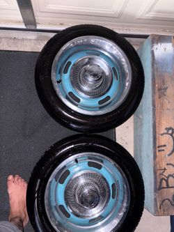 Chevy rally rims 15” staggered