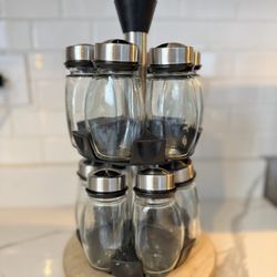 Rotating Spice Jar Set (12 Jars + Stand)