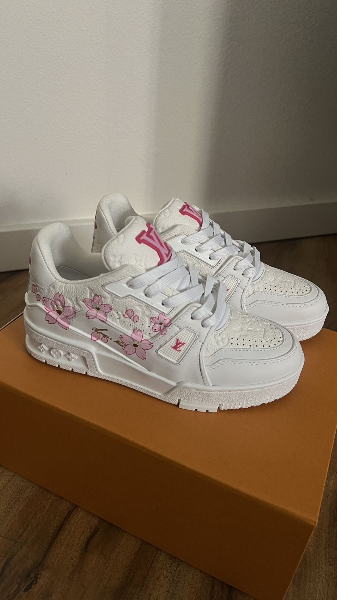 Louis Vuitton x Takashi Murakami LV Trainer Sneaker Cherry Blossom White (Women’s),All Products : American Fashion Style Bags On Sale