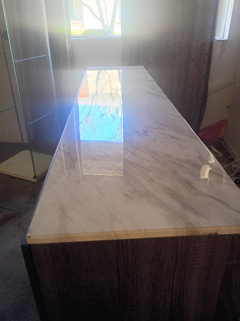 Dresser And Night Stand With Marble Granite Top