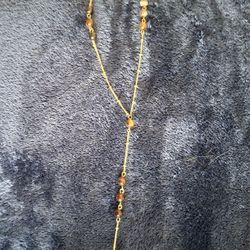 Semi Precious Agate Necklace NEW With Tags