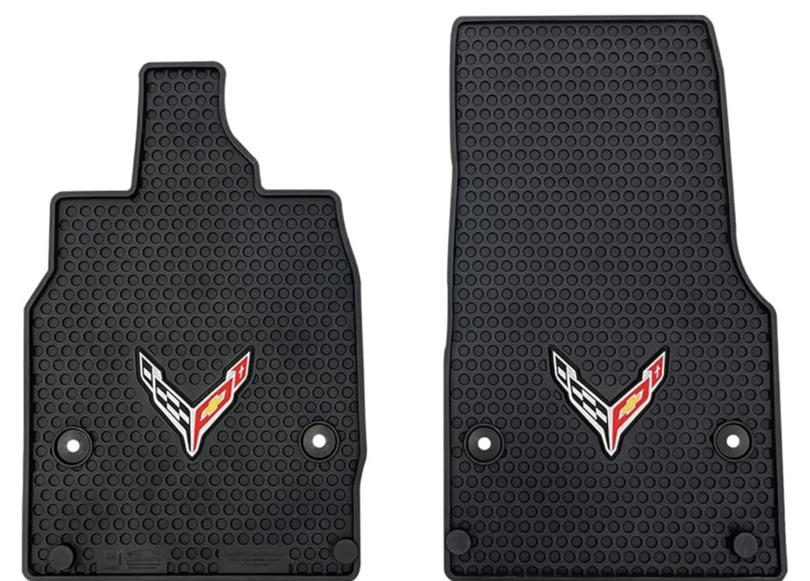 Lloyd Mats Custom Fit All-Weather Rubber Floor Mats for 2020-2025 Chevy Corvette C8 (Excludes E-RAY)