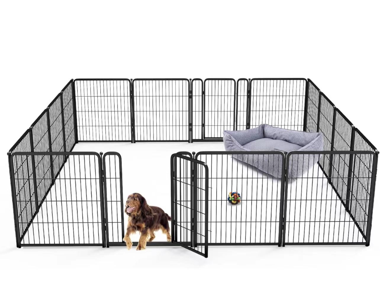 FXW 16 panels HomePlus Dog Playpen Designed for Indoor Use, 32" Height for Medium Dogs│Patent Pending FDPA001CBK02 B,All Products : American Fashion Style Bags On Sale