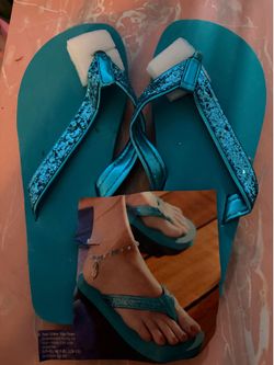 Glitter flip flop