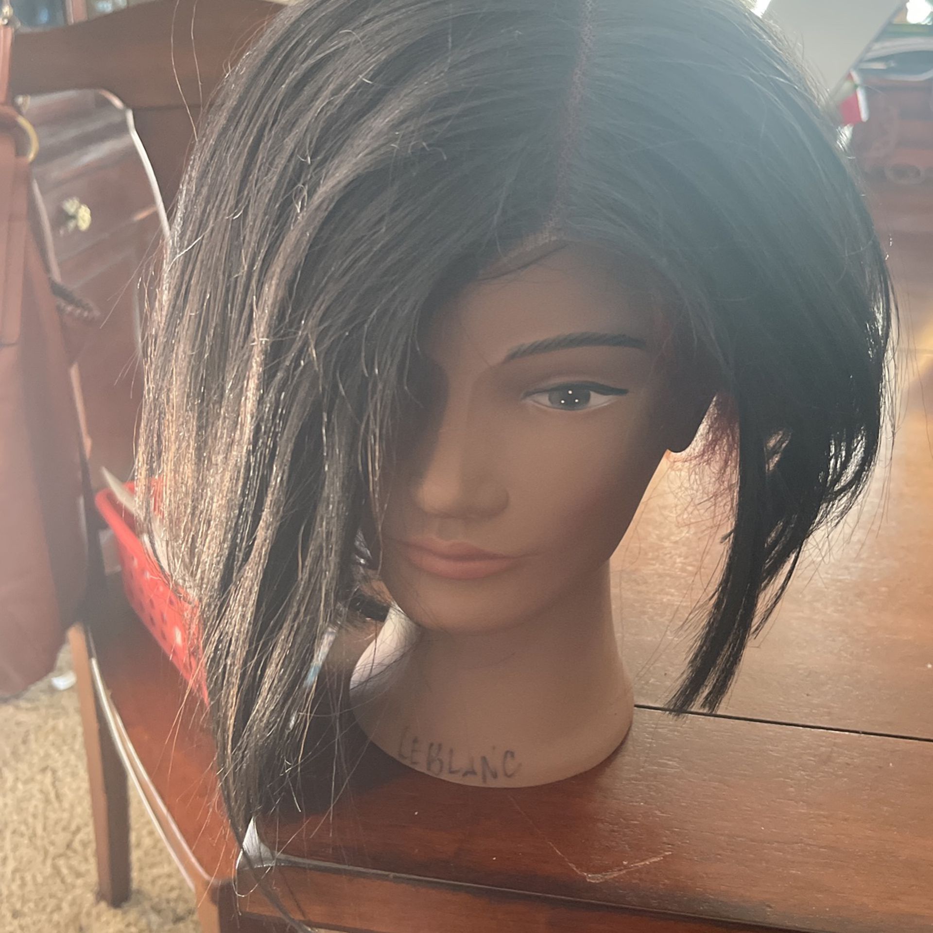Black Asymmetric Lace Front Used Wig 