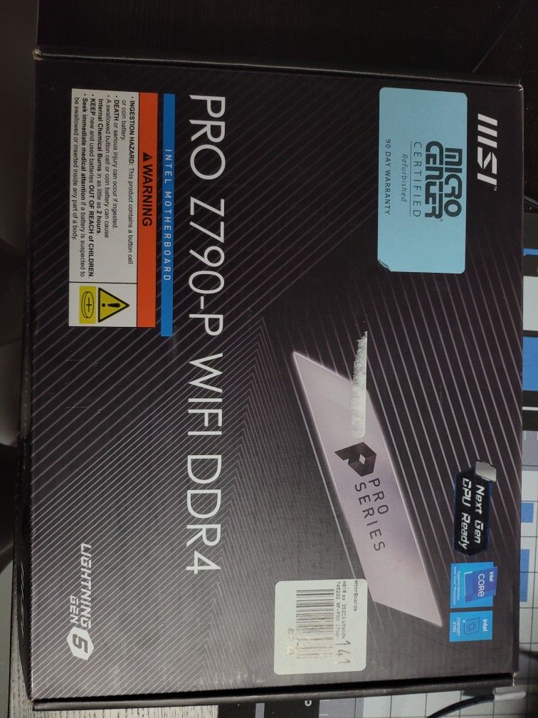 Msi Z790-p Pro WiFi Ddr4 Works But Recommended For Parts.
