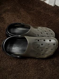 Black crocs classic translucent