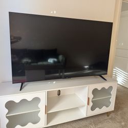 Stylish White Tv Stand (65in Tv In Photo)