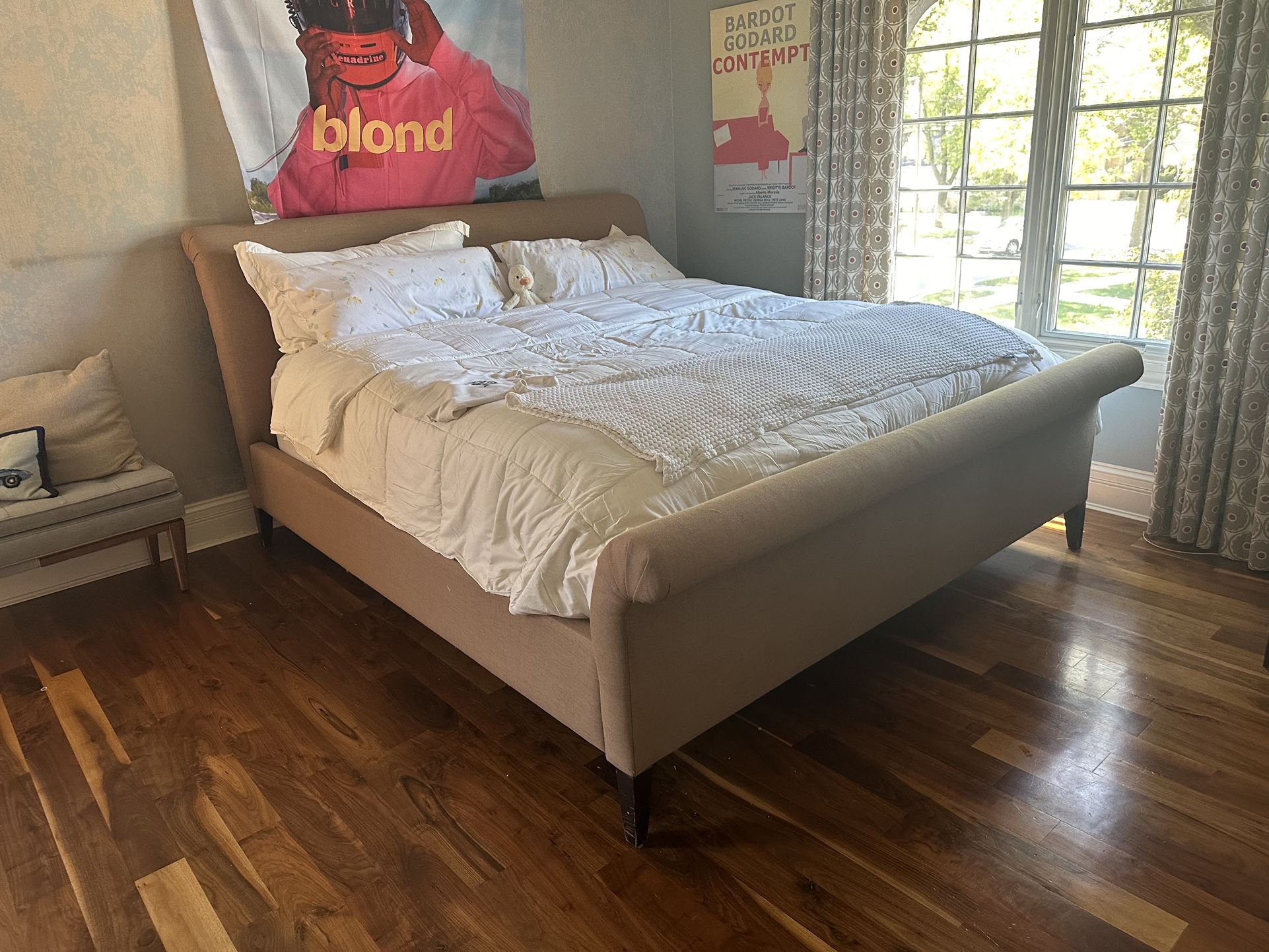 Room and Board Solid Bed Frame and base