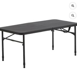 Mainstays 40" Plastic Adjustable Height Fold-in-Half Folding Table