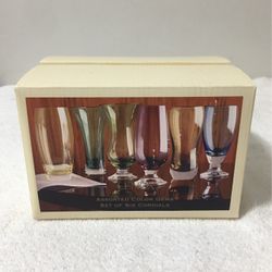 Lenox Assorted Color Gems Short Cordials Set of 6 NIB Purple Crystal Purple