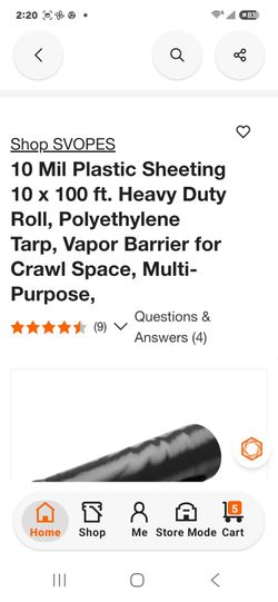 10 MIL PLASTIC SHEETING 10x 100fit heavy duty  roll multi purpose
