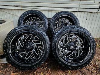 22” Monster Rims with All Terrain tires 22x12