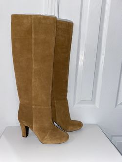 Jessica Simpson Dakota Tan Split Suede high heels boots