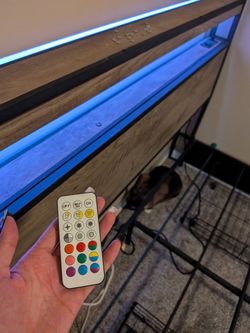 Queen bedframe with LED Charging and Storage