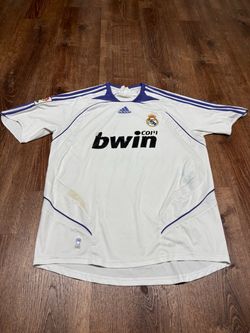 Adidas Real Madrid white football shirt size Large