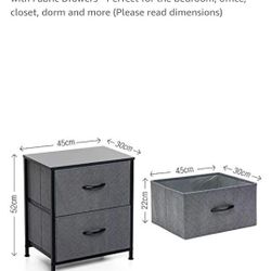 Set Of 2 New open box
, Available in Hesperia 
Nightstand, Small Dresser for Bedroom with 2 Drawers, Bedside Table Night Stand 