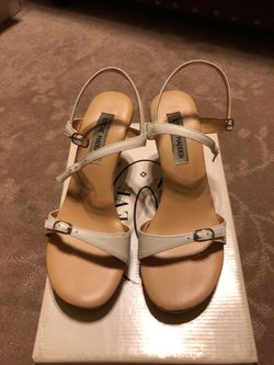 Steve Madden White Heel Sandal Size 7