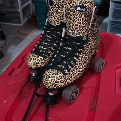 Moxi Leopard Print Skates