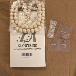 Wood Brad Curtain Tiebacks