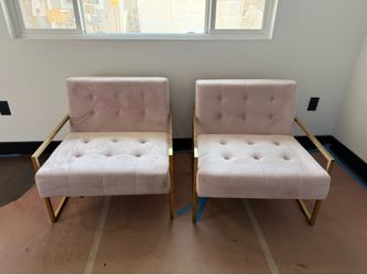 Two pink chairs