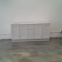 72 Inches  White Bathroom Vanity 