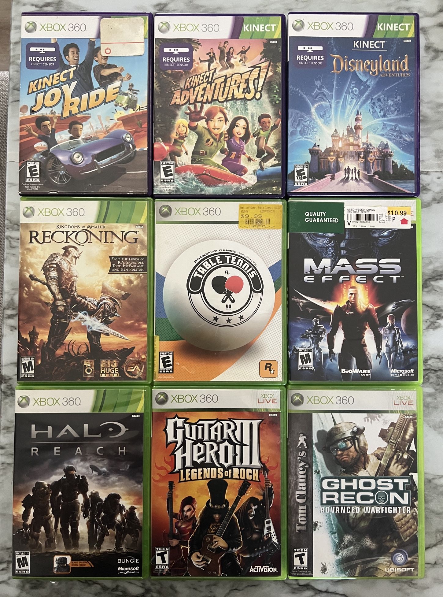xbox 360 games lot $5 each
