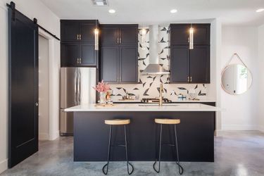 Black Shaker Style Kitchen Cabinets