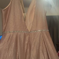 

Glitter ombre gown with crystal belt