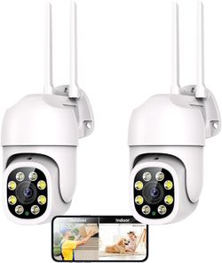 Security Dome Camera Outdoor, 2.4/5 Ghz WiFi Dome Camera for Home Security, Auto Tracking, 2-Way Audio, IP66 Waterproof, Cloud & SD Card Storage