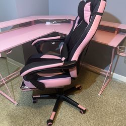 GAMING SET / PINK DESK AND CHAIR