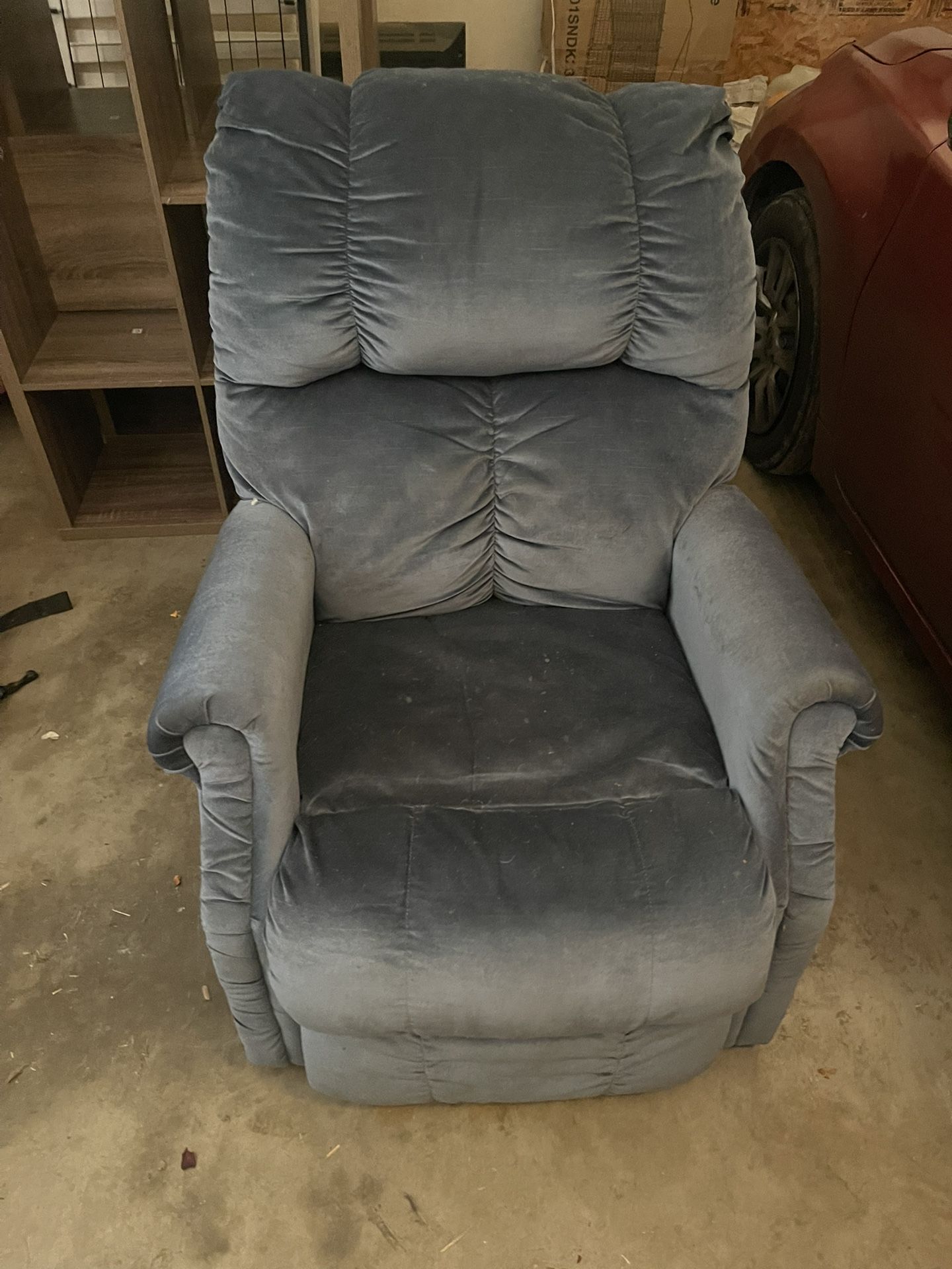 Blue recliner 