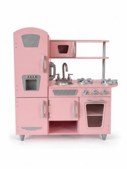KidKraft Vintage Pink Wooden Play Kitchen – Excellent Condition / Like New