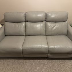 Reclining leather couch 