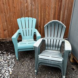 Plastic Adirondack Chairs X4