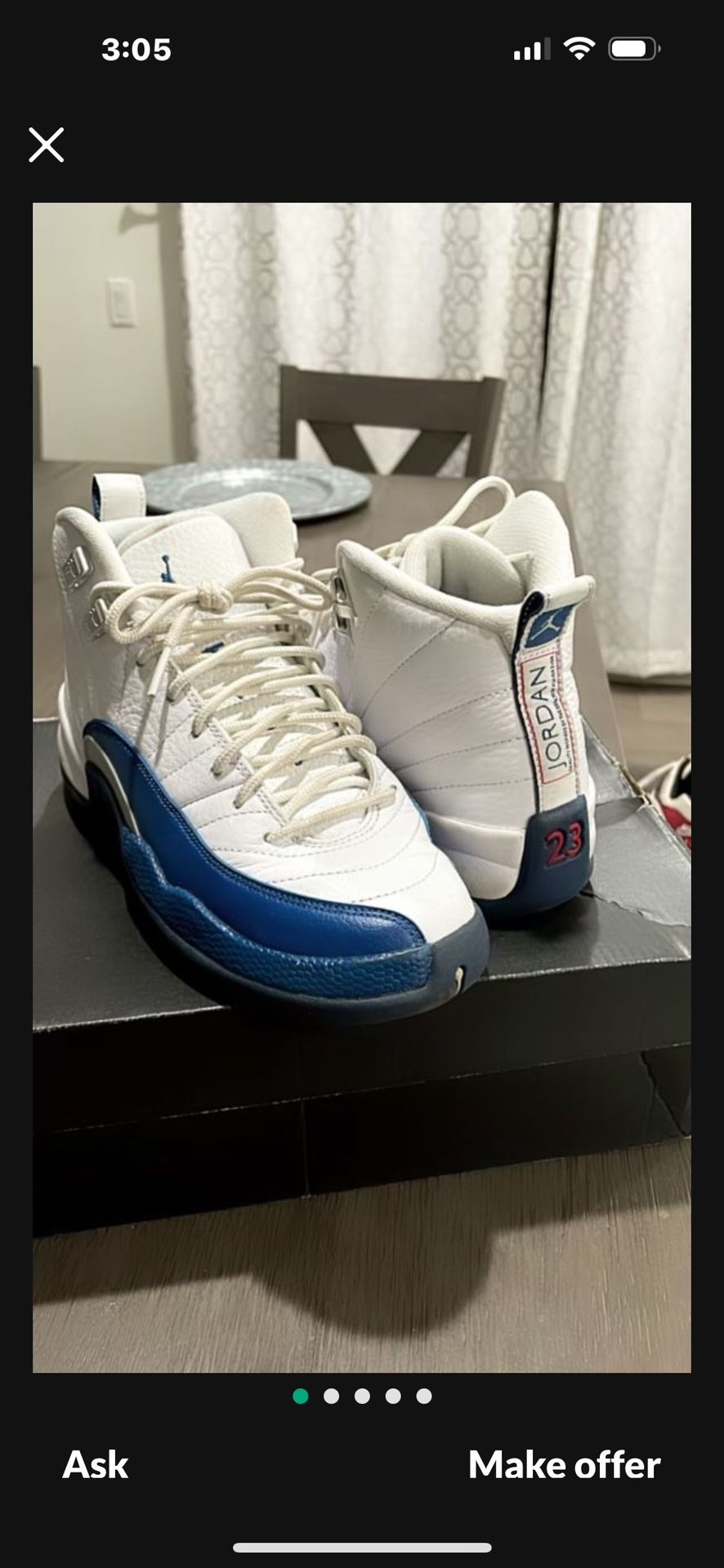 Retro 12s Jordan’s Size 5y