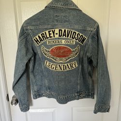 Vintage Denim Harley Davidson Jacket