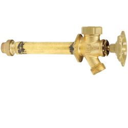 HOMEWERKS 1/2 in. Push-Fit x 6 in. Brass Anti-Siphon Frost Free Sillcock Valve