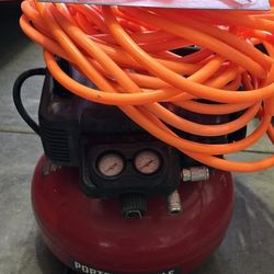 Porter Cable Compressor/ Hose/ Blow Gun