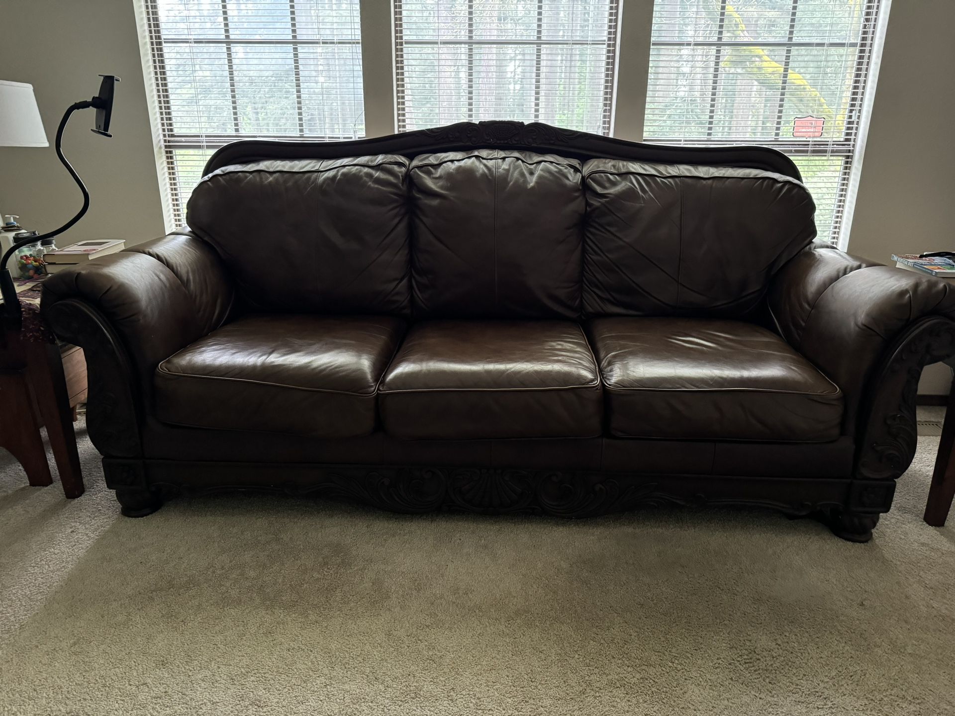 Beautiful Faux Leather Couch