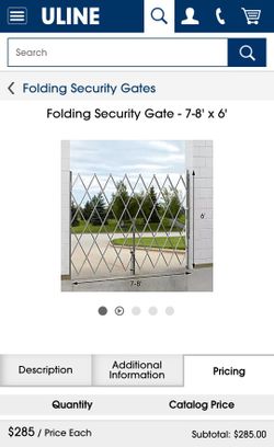 Security Gate 7-8' X 6'
