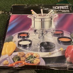 New Stainless Steel Fondue In Box